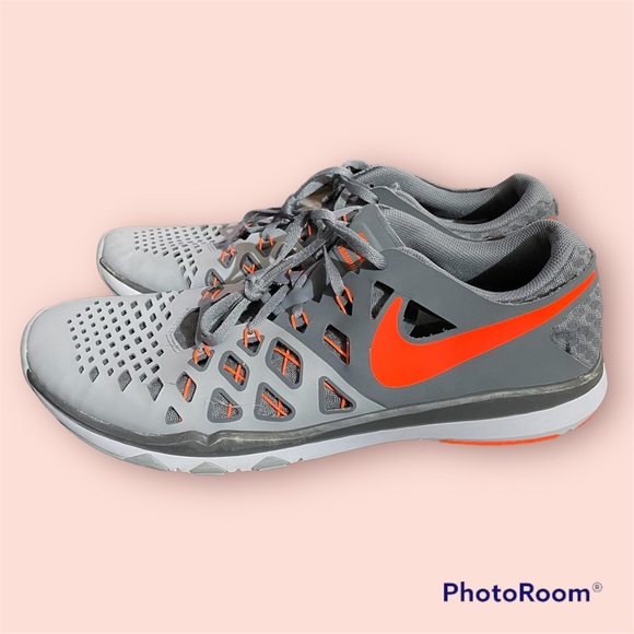 Nike Train Speed 4 Cross Trainers, Pure Platinum/Cool Grey / Orange - Picture 2 of 5
